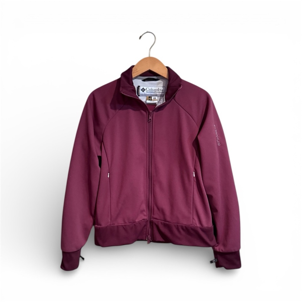 Columbia Maroon Titanium Women’s Size Medium Sportswear Zip-Up Jacket